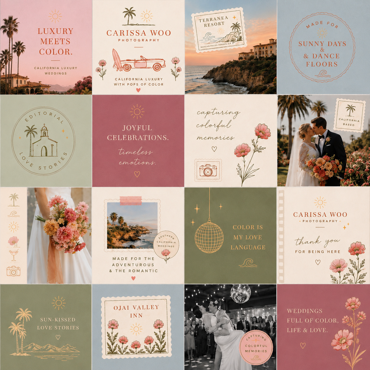 Carissa Woo Photography Instagram collage